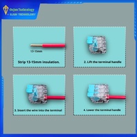 221-412 2P OJ26 Serie Schnellverbinder PC 1 Sekunde Verbindungszeit 0,5-4mm² 100 Stück Kostenloser Versand Verbindet weiche und harte Drähte