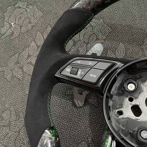 Volante Deportivo en Forma de D de Fibra de Carbono Verde para <span class=keywords><strong>Audi</strong></span> A1/A3/A4/A5/A6/A8/<span class=keywords><strong>B7</strong></span>/8V/S4/S5/RS3/<span class=keywords><strong>RS4</strong></span>/RS5/C7/C8/Q5/Q7 2012-2026 - Product Image 3