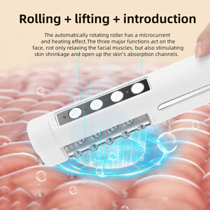 Dispositivo Facial de Rodillos Calientes 3 en 1, Máquina de Microcorriente Térmica para Reafirmar la Piel, Lifting Facial y Alivio del Edema - Product Image 3