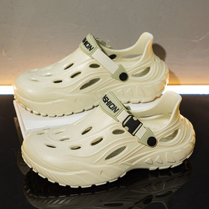 Hole <b>Shoes</b>, <b>Height</b> <b>Increasing</b>, Wear-resistant, Lightweight, Breathable Men's slippers for External Wear - Product Image 6