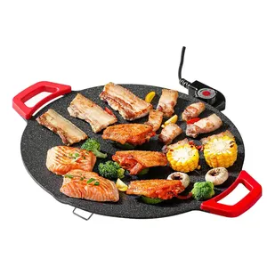 Sartén Eléctrica de Hierro Fundido y Acero, con Apagado Automático, Saludable, Doble, para Asar y Freír - Product Image 4