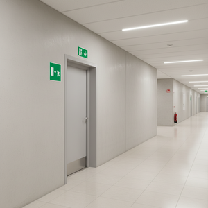 Señalización de Salida de Emergencia, Flecha Izquierda, Aluminio, 160 mm, Hecho en Italia - Product Image 3