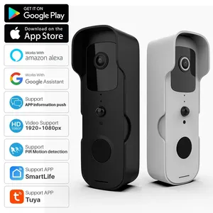 Hot Sale Tuya Smart Video Doorbell WiFi 1080P Video Intercom Door Bell IP Camera Two-Way Audio With Alexa Google Home