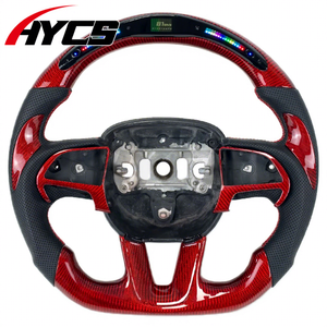 Volant sport en fibre de carbone de style LED personnalisé haut de gamme adapté à <span class=keywords><strong>Dodge</strong></span> Charger <span class=keywords><strong>Challenger</strong></span> Srt <span class=keywords><strong>RT</strong></span> 2015-2023 - Product Image 1