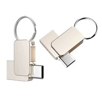 Flash Drive USB Type-C Mobile dengan Rotasi 360 Derajat OTG untuk Ponsel dan Komputer 1TB 2TB Penyimpanan Besar Flash Drive USB 3.0