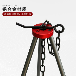 Outdoor Campfire Stand Tripod Hanging Pot Aluminum Portable Firewood Burner For Camping - Product Image 2