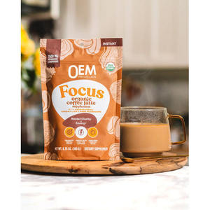 Café Latte Orgánico OEM/ODM con Mezcla Adaptógena de Hongos de 1500mg, Suplemento de Chaga, Melena de León, Rhodiola, Ashwagandha y Mucuna - Product Image 3