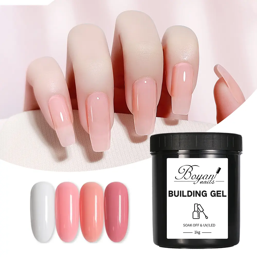 SCI oem proprio logo salon nail extension shape liquid non tossico base uv build gel colors polish
