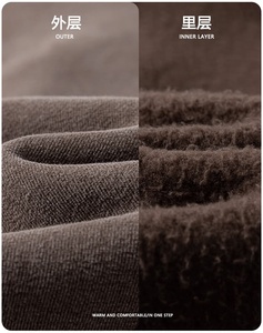 Ensemble streetwear unisexe d'hiver, sweat à capuche zippé doublé en polaire vintage et pantalon cargo assorti, tenue décontractée tendance en deux pièces - Product Image 2