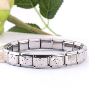 Bracelet de démarrage ajustable à maillons composable 9 mm, taille classique, plaqué or IPG, brillant, style italien, pour femme - Product Image 2