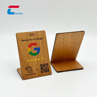 Support en bois NFC Chuangxinjia pour avis Google, NTAG 213, NTAG215, NTAG216, menu de restaurant et réseaux sociaux