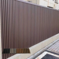Panneau mural WPC écologique Great Wall, revêtement extérieur imperméable en bois-plastique, panneau mural cannelé