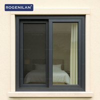 Fenêtre coulissante en aluminium Rogenilan pour maisons, cuisine, double vitrage, fenêtres coulissantes avec moustiquaire