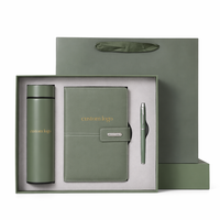 Ensemble de papeterie professionnelle en cuir avec bloc-notes, stylo et batterie externe magnétique en spirale, planificateur quotidien rechargeable, vente en gros