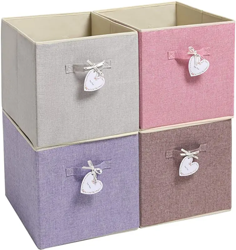 Good Price Drawer Type Cabinet Closet Organizer Clothes Sundries Holder Square Cotton Linen Foldable Storage Box