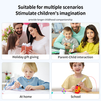 Pena Printer 3D Mainan, Pena Gambar Seni 3D, Filamen Plastik PLA 1.75mm untuk Anak-Anak, Pena Pencetak 3D dengan Layar LCD