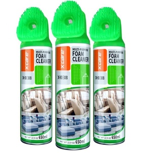 Quatre couleurs la plus récente brosse supérieure de mise à niveau avec spray nettoyant en mousse multi-usages 650ml pour le nettoyage intérieur - Product Image 1