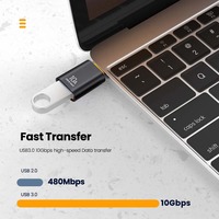 Adaptateur OTG USB 3.0 vers Type C 10A USB C mâle vers USB femelle Convertisseur Charge rapide Transfert de données Conversion OTG pour ordinateur portable