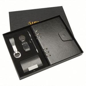 Ensemble de cadeaux promotionnels personnalisés pour entreprise, bureau, vente en gros : carnet A5, stylo, porte-cartes, porte-clés, logo - Product Image 1
