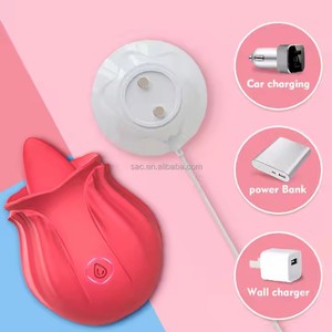 Vibratore a Forma di Rosa con Stimolazione Linguale Giocattolo Sessuale per il Piacere Femminile Fiore di Zucca Ovetto Vibrante Articoli per Adulti - Product Image 2