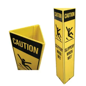 Triangle 5mm Thickness PP Corrugated Plastic Roadside Warning Sign Floor Standing Advertising Board