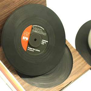 6 Packs <strong>Cool</strong> <strong>Coasters</strong> for Music Lovers Vinyl Record <strong>Coasters</strong> With Record Player Holder - Product Image 5