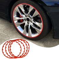 Nouvelle protection souple en nylon pour jante de roue, anneau anti-rayures, protection de bord, style sport, garniture universelle pour jantes de voiture, pièces de modification