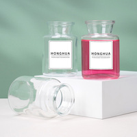 Bouteille en verre ronde à large ouverture de 300 ml pour diffuseur de parfum, emballage d'huile, vente en gros