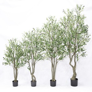 Arbre d'olivier artificiel de style nordique, décoration d'intérieur, ornement d'olivier artificiel, décoration de vitrine, plante verte artificielle en pot - Product Image 1