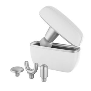 <span class=keywords><strong>Mini</strong></span> Pistola de Masaje de Bolsillo con Estuche Magnético Inalámbrico, 4 Cabezales de Silicona, 800 mAh, Masajeador Corporal Vibratorio Portátil - Product Image 1