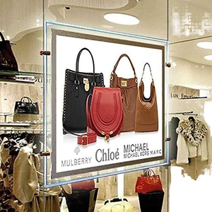 A2 Style moderne cristal LED boîte à lumière affiche cadre signe paysage plafond suspendu affichage 1 pièces brut horizontalement - Product Image 1