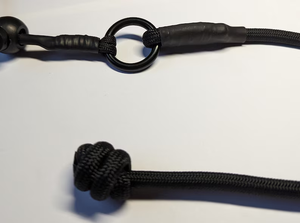 5mm Paracord Franse stijl <span class=keywords><strong>Grot</strong></span> halsband met trekkoord, zwart, dominant hondentuig, slip lead, sportwerkende hondenset - Product Image 5
