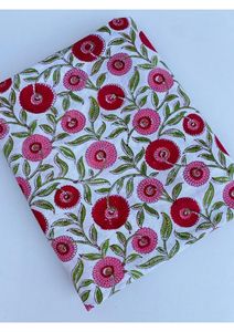 Tela de Algodón Hecha a Mano en India, Tela Estampada a Mano Sanganeri de Jaipur, Material de Tela para Vestidos, Fabricante Indio - Product Image 6