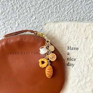 ヘシオン新ファッションコーヒーパン色キーリングブレケット赤チェリークリスタルキーリングチェーンキーリング誕生日ギフト用 - Product Image 3