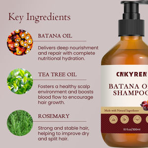 Shampooing anti-chute de cheveux Formule à l'huile de Batana Réduit la casse Renforce les follicules pileux <span class=keywords><strong>Hydrate</strong></span> <span class=keywords><strong>le</strong></span> <span class=keywords><strong>cuir</strong></span> <span class=keywords><strong>chevelu</strong></span> Favorise la croissance - Product Image 2