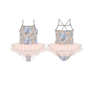 ชุดว่ายน้ำเด็กแบบสั่งทำ ผู้ผลิตชุดว่ายน้ำเด็ก ผ้ารีไซเคิล ป้องกันรังสียูวี ชุดว่ายน้ำเด็กเล็ก ชุดชายหาด ลายดอกไม้ ชุดว่ายน้ำเด็กผู้หญิงแบบชิ้นเดียว - Product Image 2