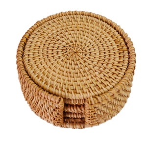 Kitchen <b>Table</b> <b>Mats</b> Rattan coaster Bowl Padding <b>Mat</b> Insulation Round Placemats Hand-made Eco Friendly <b>Table</b> <b>Mats</b> and Coasters - Product Image 5