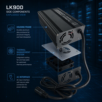 Adaptateur de batterie Lifepo4 900W 12V 24V 36V 48V avec affichage LED pour stockage d'énergie, adaptateur d'alimentation, chargeur