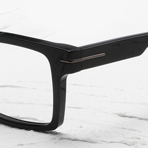 Gafas de Diseño Clásicas con Montura de Acetato Negro para Hombre, Gafas Cuadradas de Moda con Decoraciones Elegantes - Product Image 3