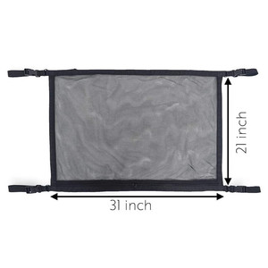 ถุงเก็บของติดเพดานรถยนต์ ขนาด 31x21 นิ้ว สีดำ พร้อมหูหิ้ว สำหรับจัดระเบียบในรถ - Product Image 1