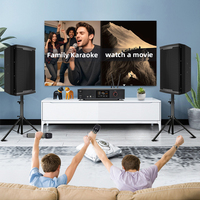 Sistema de Karaoke Todo en Uno 3RD DREAM con Pantalla Táctil, Procesador de Efectos DSP, Amplificador de Potencia, Micrófonos Inalámbricos UHF y Altavoz Metálico de 8 Pulgadas