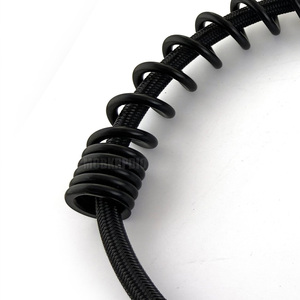 حنفية حوض مطبخ حديث بمقبض فردي رافعة سحب واحدة حنفية صنبور صلب SS نابض واحد أسود غير لامع تجاري شعبي - Product Image 3