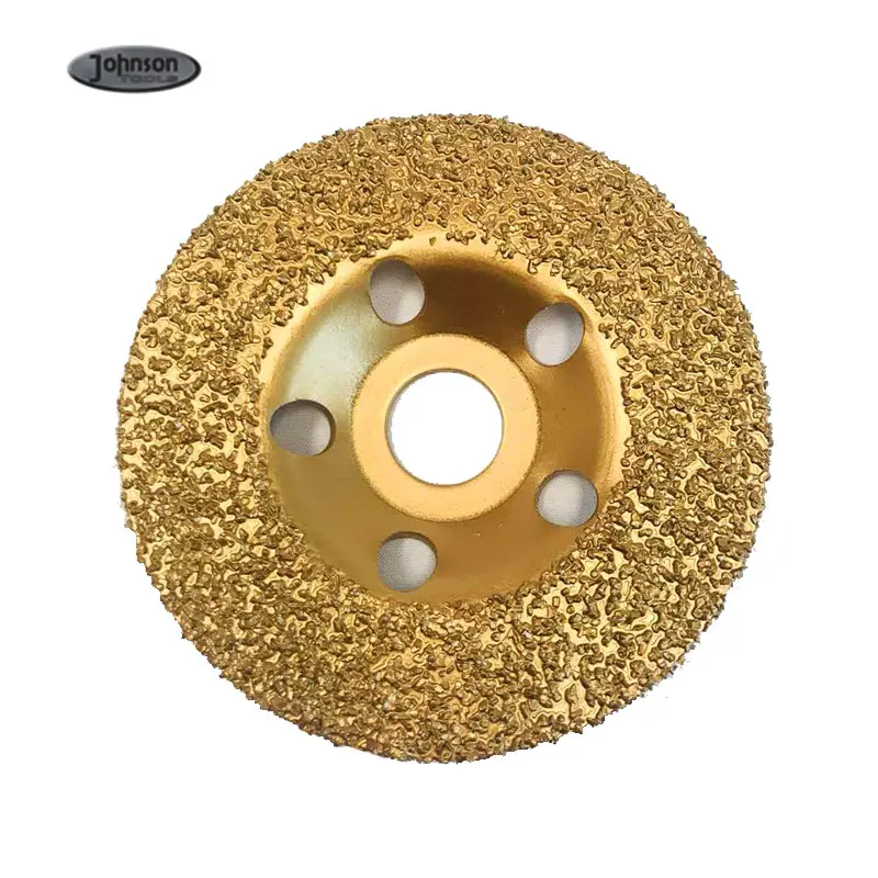 125mm Diamond Abrasive Tools Vacuum Brazed Tungsten Carbide Grinding Disc Cup Wheels