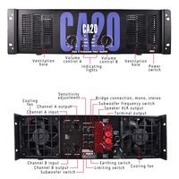 Amplificateur audio CA20 Classe H Amplificateur de basse CA20 Amplificateur de puissance audio CA20 Prix 1300 Wats Bon prix pour les scènes