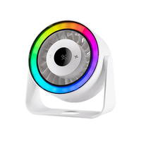 Ventilador de Mesa Turbo, Recargable por USB, 4000mAh, 100 Velocidades, Pantalla Digital, Ultra Silencioso, Pequeño, para Hogar, Oficina, Circulador de Aire, Ventilador de Escritorio