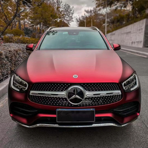 Selbstklebende Autofolie PPF-Vinylfolie in Matt Rot Schwarz, Farbwechselndes PVC, Sandfest, Kratzfest und UV-beständig für die komplette Fahrzeugvollverklebung - Product Image 1