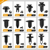 240 pièces Kit de clips de retenue de pare-chocs, rivets en plastique pour voiture, attaches à pression, 12 tailles courantes, ensemble de rivets à pression pour automobile