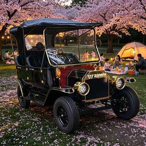 Vehículo Eléctrico Clásico Vintage para Turismo ZOWN, 840 kg, 8 Asientos, Batería de Litio de 72 V, Motor de 4 KW, 30 km/h, para Hoteles, Resorts y Lugares Turísticos - Product Image 1