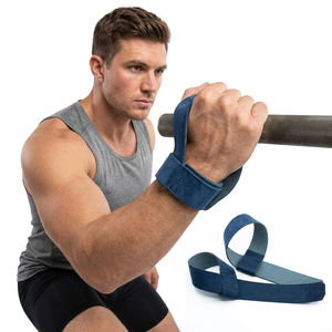 Sangles de musculation en cuir de vachette 100% de haute qualité, très résistantes, durables, personnalisées, antidérapantes, best-sellers - Product Image 1