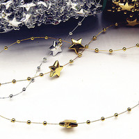 Chaîne en plastique électroplaqué en forme d'étoile à cinq branches de 15 mm pour décorations de Noël, chaussures, vêtements, corsages de mariage